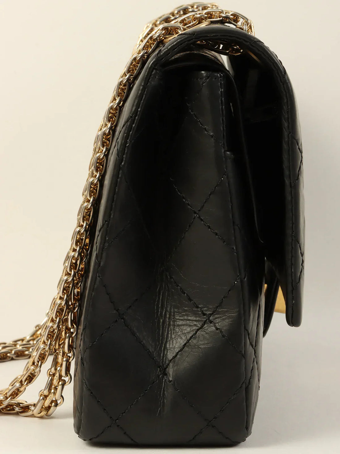 Top Quality Chanel Around 2005 Made 2.55 Chain Shoulder Bag Black
