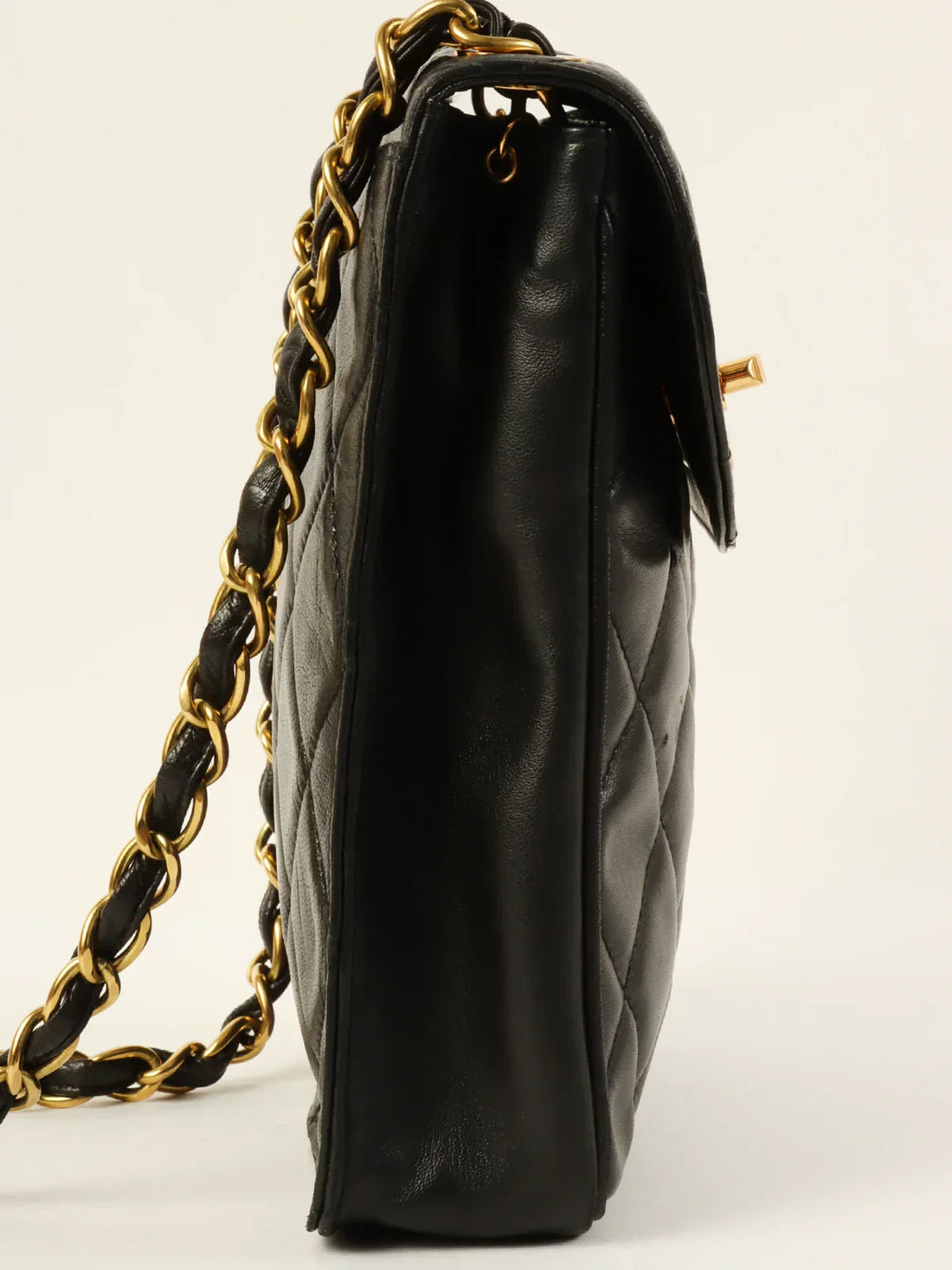 Top Quality Chanel Around 1995 Made Cc Mark Turn-Lock Shoulder Bag Black