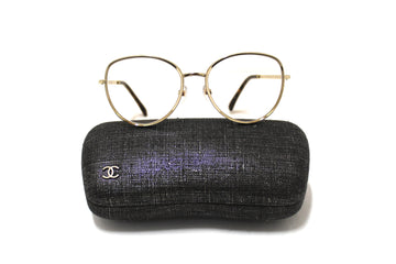 Top Quality Chanel Light Gold-Tone Pearl Round Sunglasses