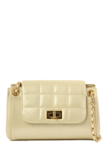 Top Quality Chanel Around 2001 Made Chocolate Bar 2.55 Mini Chain Bag Champagne Gold