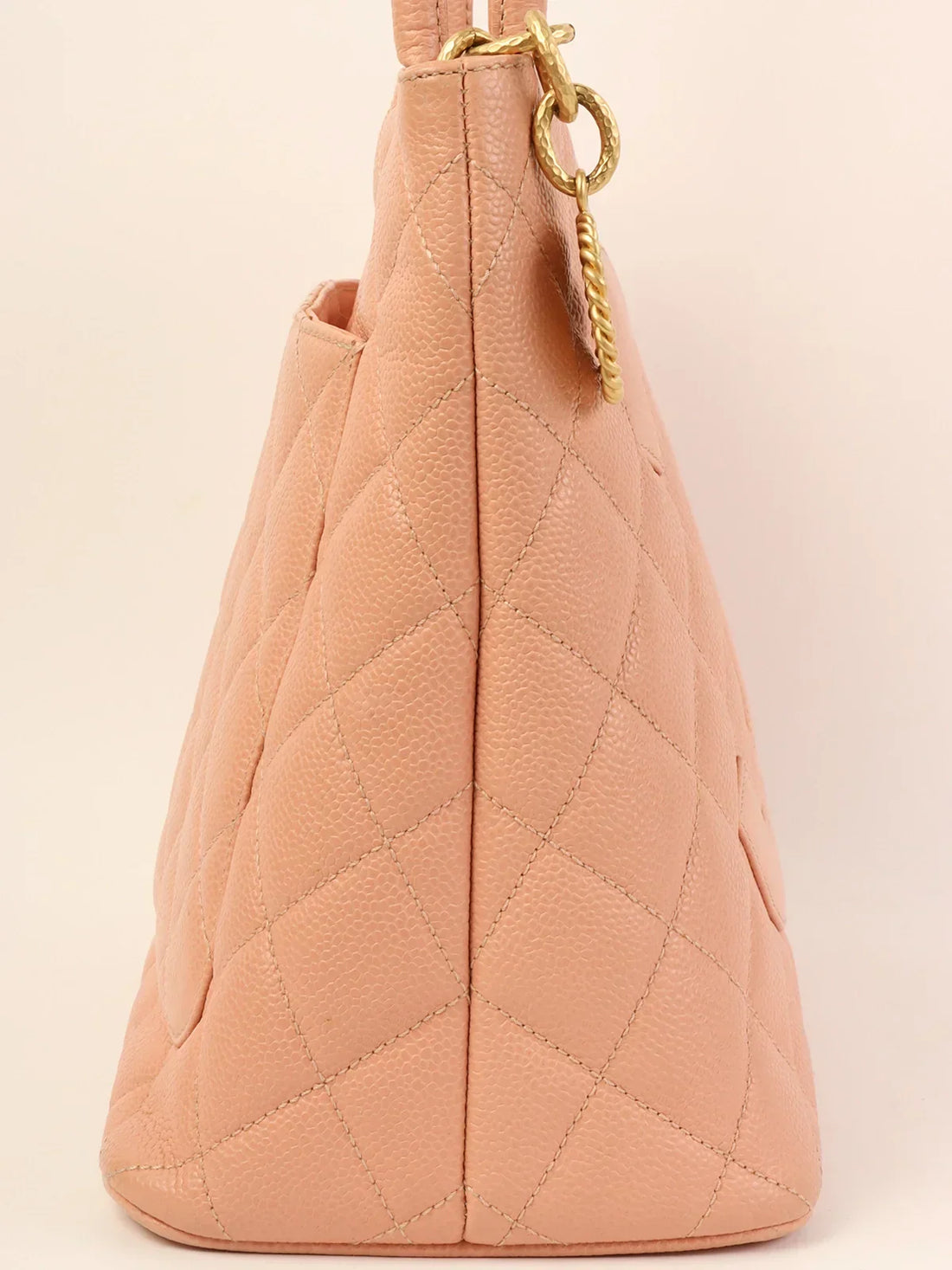 Top Quality Chanel Around 2000 Made Caviar Skin Cc Mark Stitch Revival Tote Bag Pink