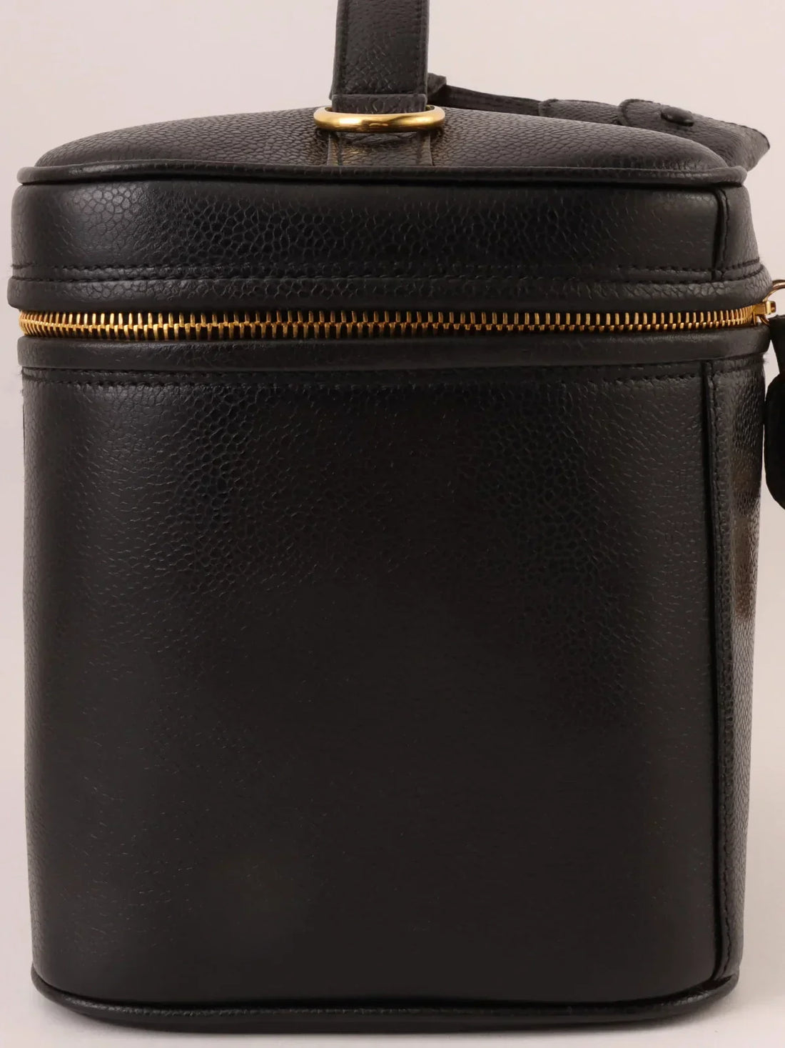 Top Quality Chanel Around 1997 Made Caviar Skin Cc Mark Stitch 2Way Vanity Black