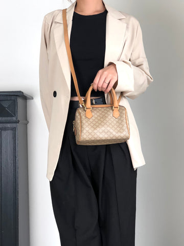 CELINE Macadam Two-way Small Handbag Shoulder bag Beige New 1:1 v4cuzg