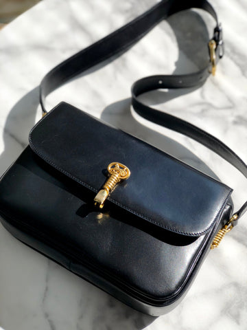 CELINE Twist Horse carriage Crossbody Shoulderbag Black New 1:1 Old CELINE jhk8y5