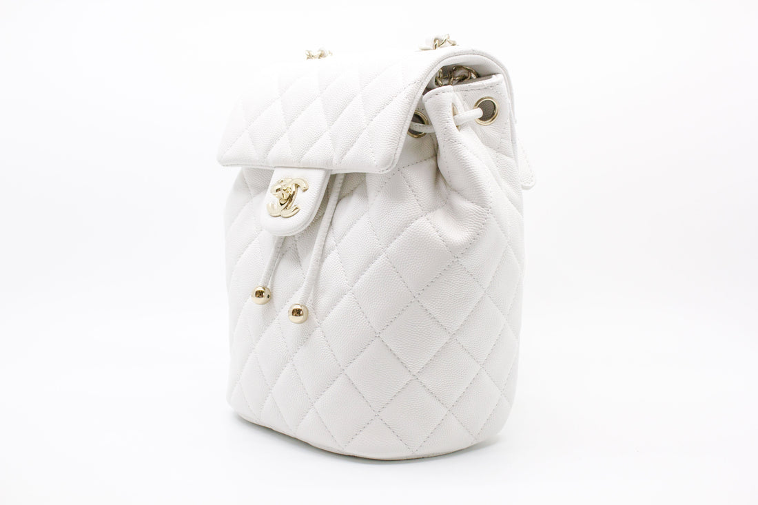 Top Quality Chanel AS4058 B10876 23S Backpack White / 10601 Caviar Backpacks Pbhw