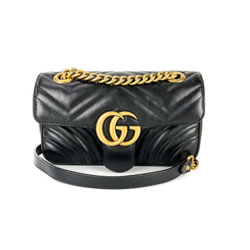 Gucci GG Marmont Black Mini Matelassé Shoulder Bag