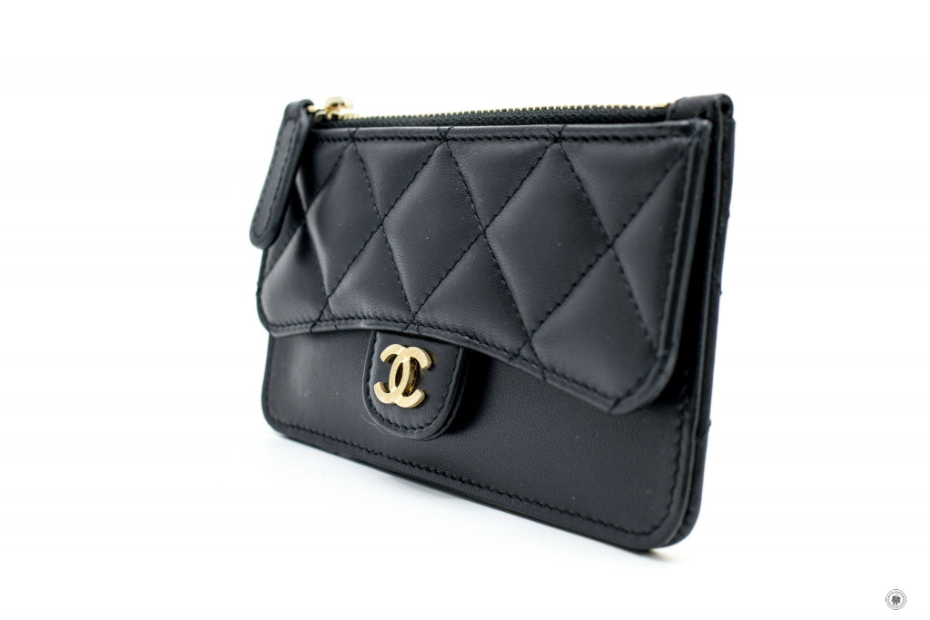 Top Quality Chanel AP0374Y0765 Zip Coin Purse Black / C3906 Lambskin Coin Purse Gbhw