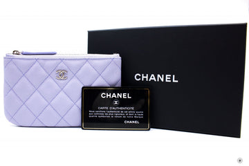 Top Quality Chanel Classic Mini Pouch Lt. Purple / NF289 Caviar Pouch Shw