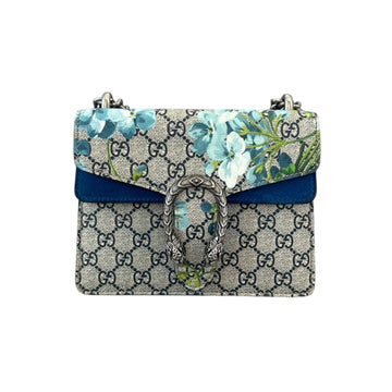 Gucci Mini Dionysus GG Blooms Supreme Monogram Beige Navy  Blue