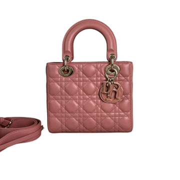 Lady Dior Small Lambskin Cannage Pink GHW