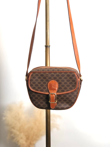 CELINE Macadam Front Buckle Shoulder bag Brown New 1:1 8cjnf7