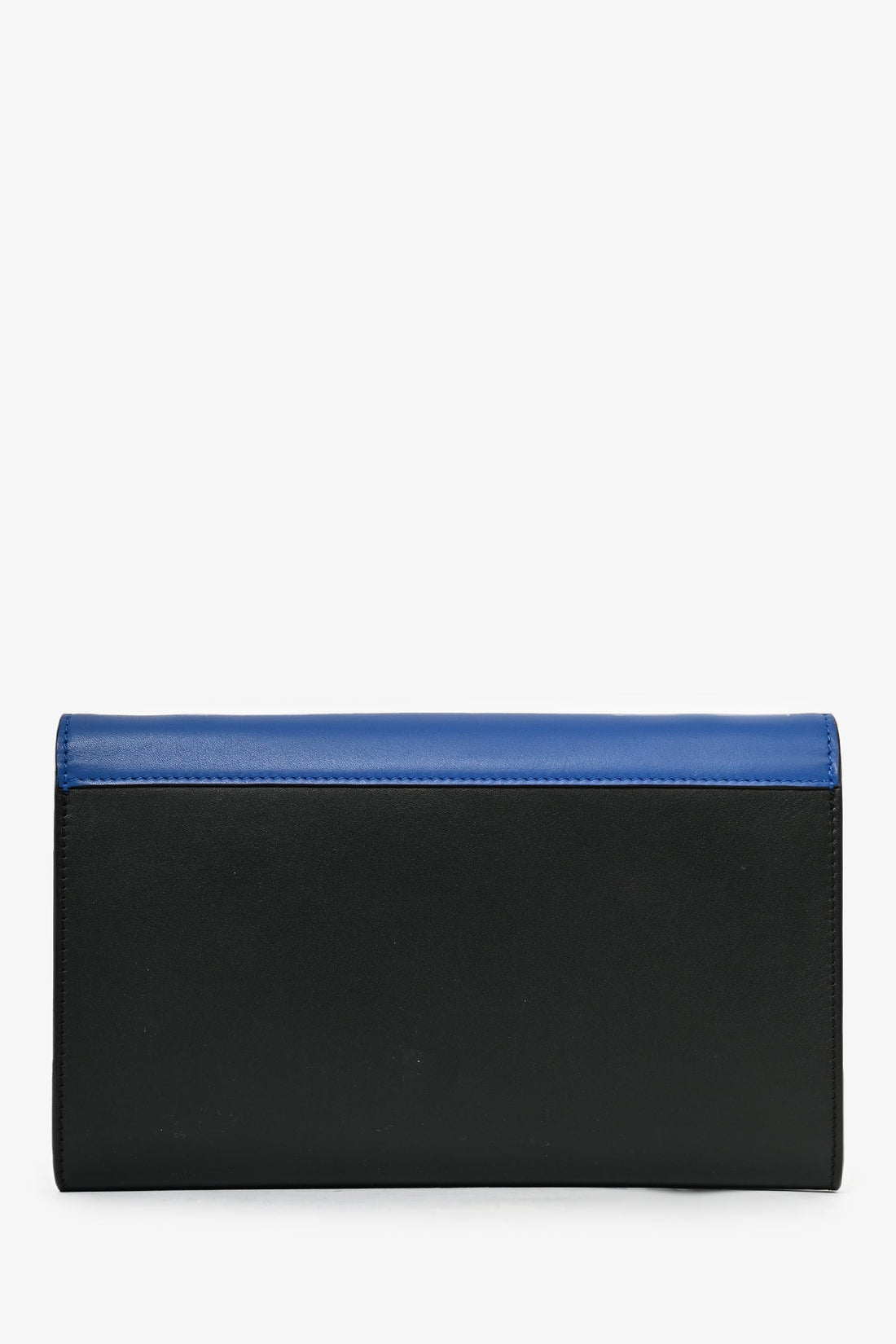 Celine 2015 Black Tricolor Leather Envelope Pocket Wallet on Chain