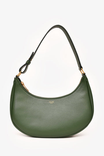 Celine 2017 Green Leather Ava Shoulder Bag