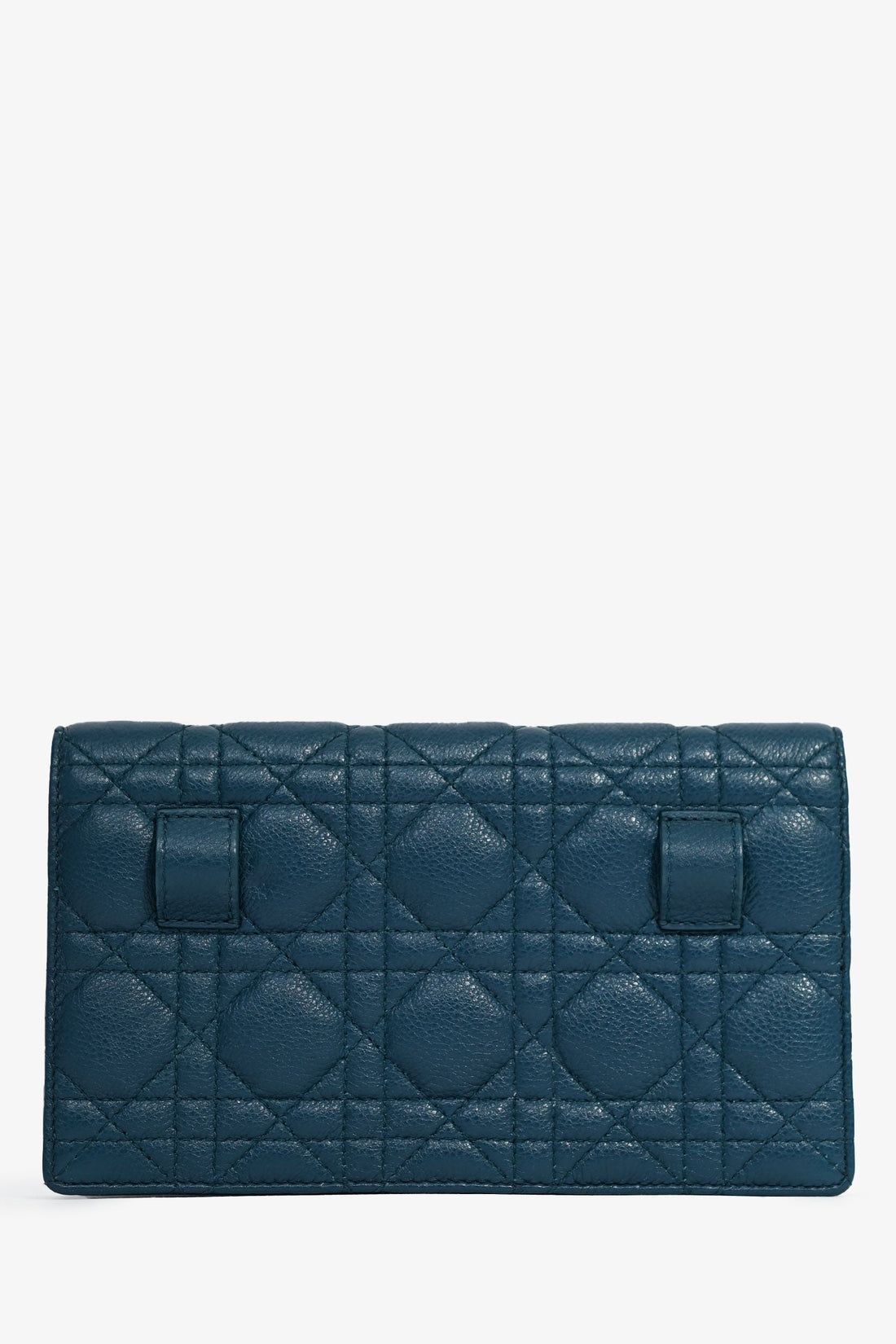 Christian Dior Teal Cannage Leather Caro Waist Bag