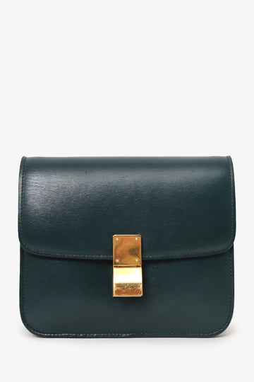 Celine Green Leather Teen Box Bag