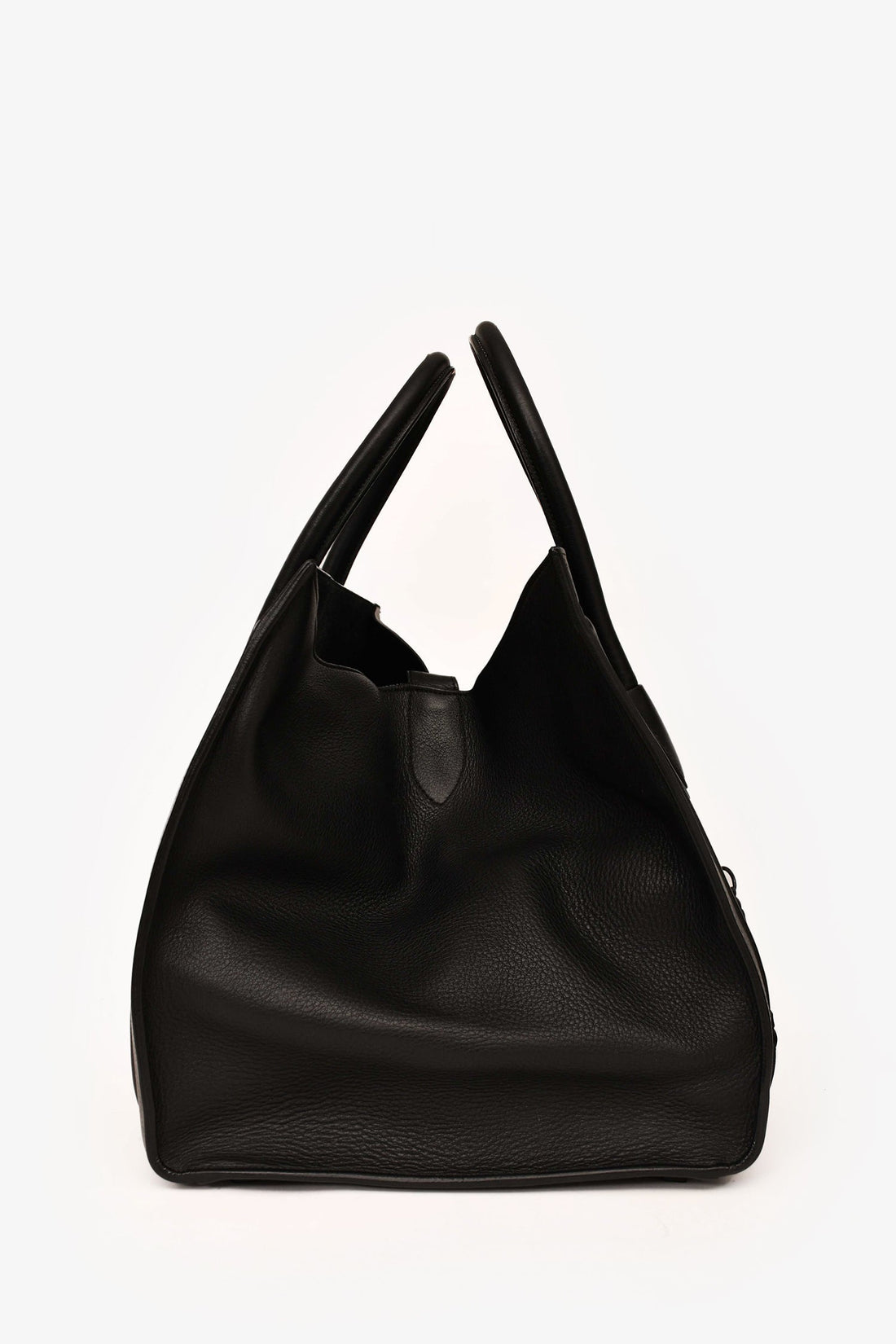 Celine Black Leather Medium Phantom Luggage Bag