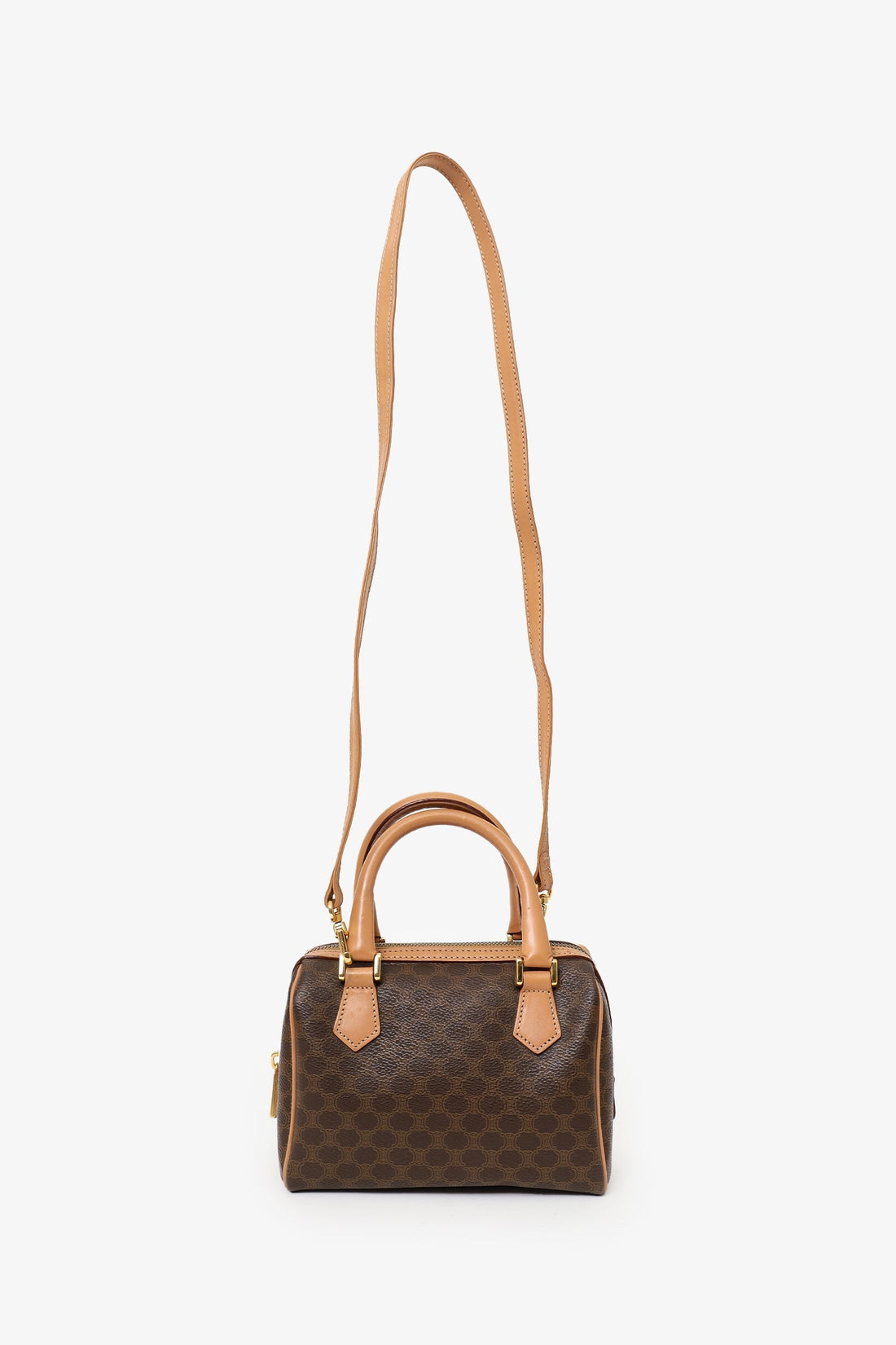 Celine Brown New 1:1 Mini Macadam Boston Bag