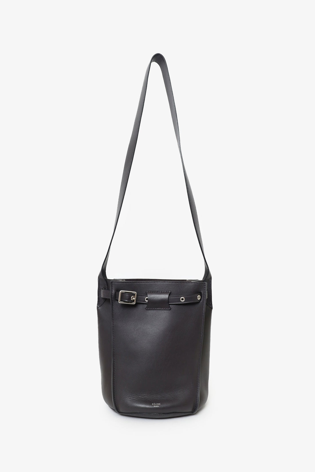 Celine Brown Leather Big Bag Bucket Bag