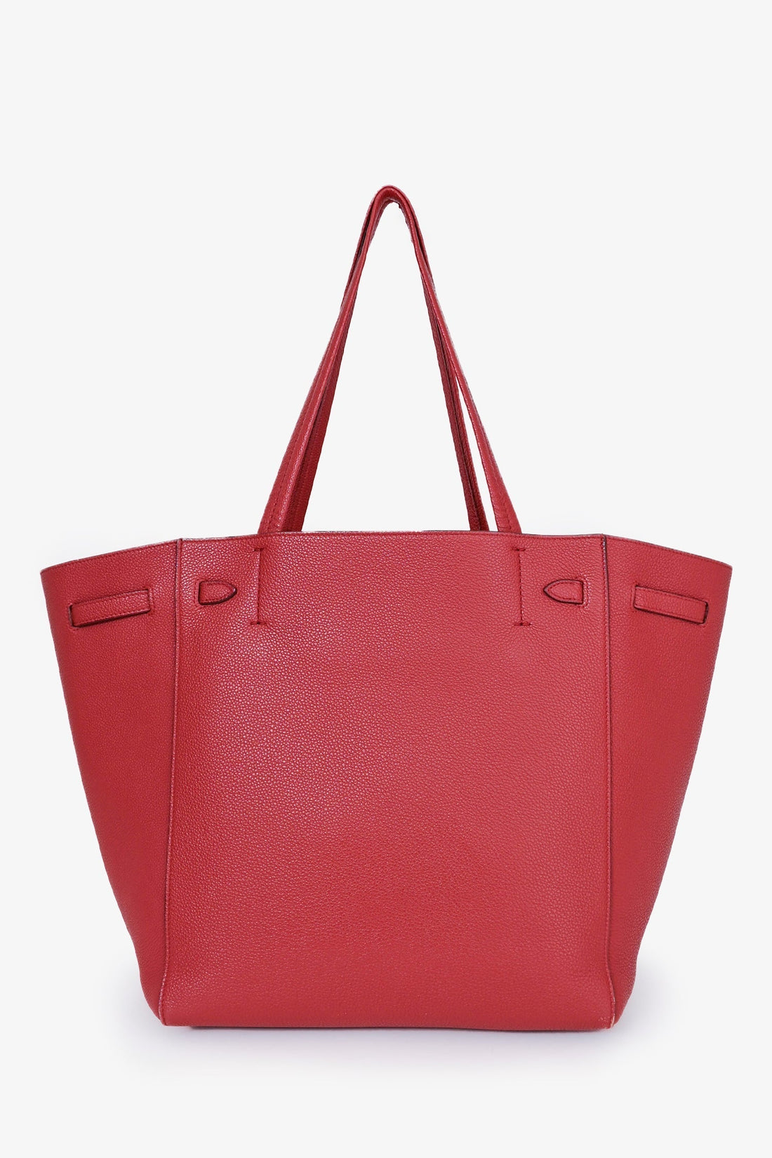Celine Red Leather Small Phantom Cabas Tote
