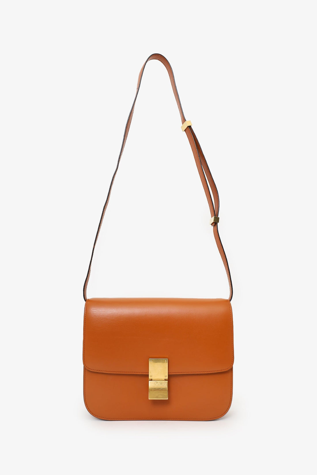 Celine Tan Leather Medium Box Bag