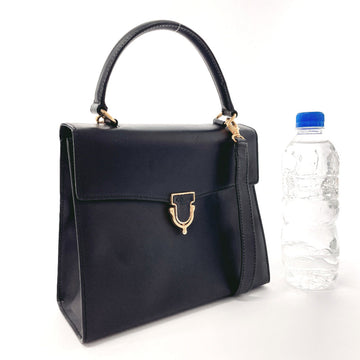 CELINE Handbag leather black Kelly type Women New 1:1