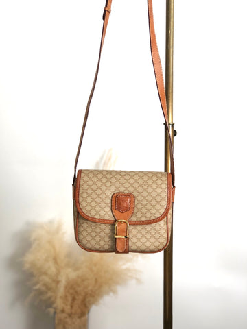 CELINE Macadam Front Buckle  Shoulder bag Beige New 1:1 nnbcwv