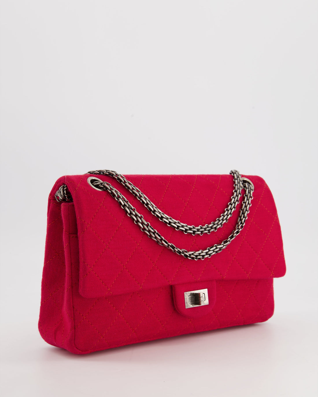 *FIRE PRICE* Top Quality Chanel Red Medium Reissue 2.55 Double Flap Bag in Quilted Fabric with Ruthenium Hardware RRP - ¬£8,530