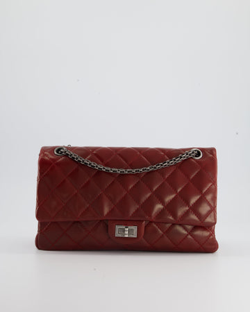 Top Quality Chanel Deep Red Medium Reissue Bag in Lambskin Leather with Ruthenium Hardware