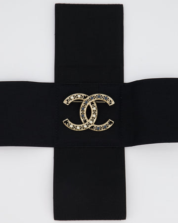 *HOT* Top Quality Chanel Large CC Pearls and Blue Crystals Brooch with Champagne Gold Hardware&nbsp;