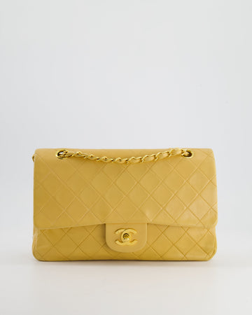 Top Quality Chanel  Beige Medium Double Flap Bag in Lambskin Leather with 24K Gold Hardware