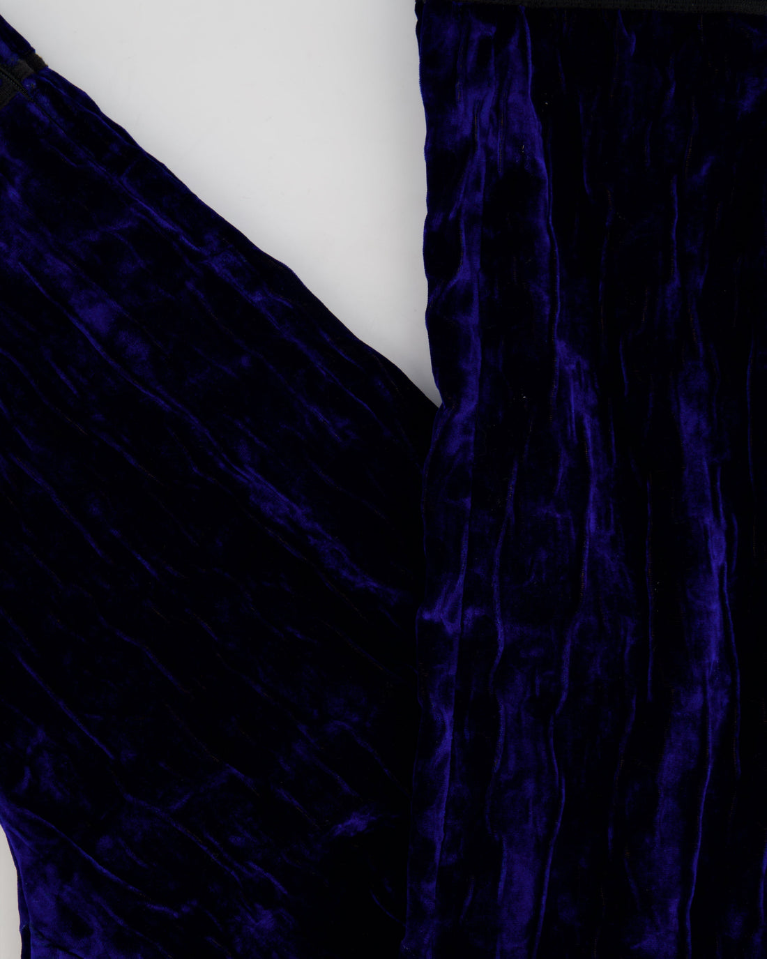 Top Quality Chanel 12A Electric Blue Velvet Straight-Leg Trors Size FR 38 (UK 10) RRP ¬£1,550
