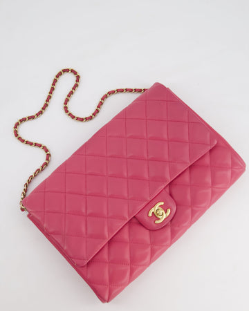Top Quality Chanel Pink Timeless Clutch on Chain in Lambskin Leather with Brushed Gold Hardware