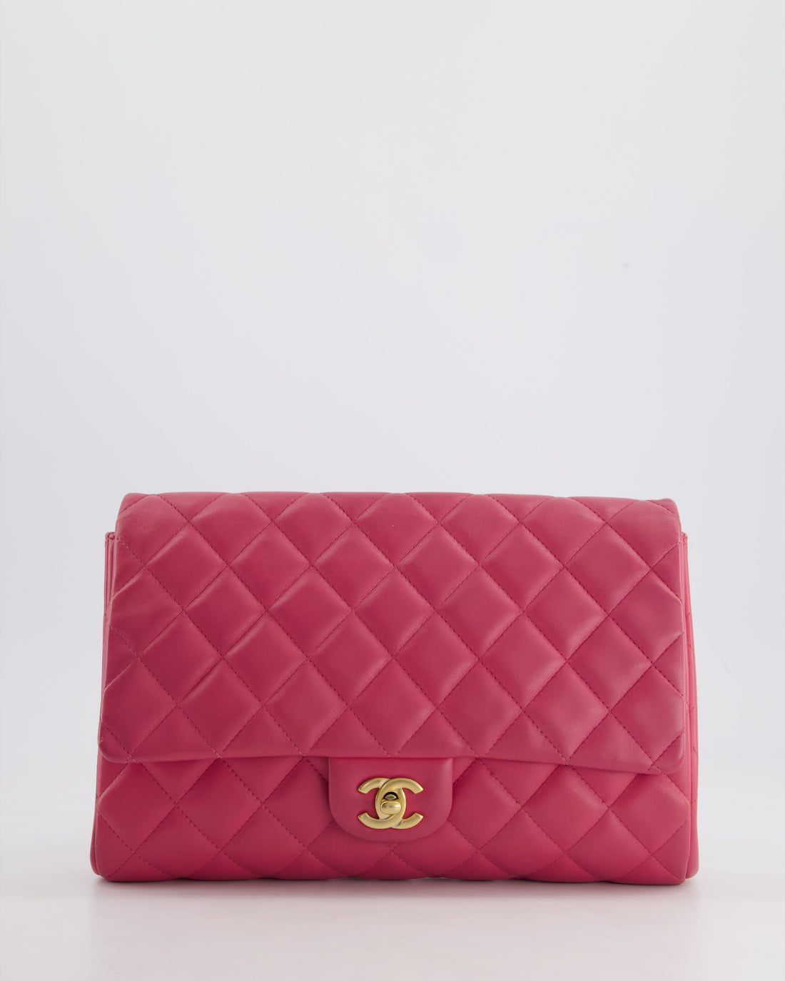 Top Quality Chanel Pink Timeless Clutch on Chain in Lambskin Leather with Brushed Gold Hardware