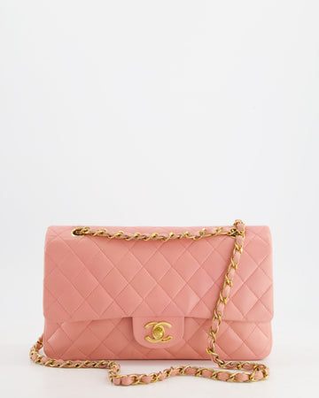 Top Quality Chanel Baby Pink  Medium Classic Double Flap Bag Lambskin Leather 24K Gold Hardware