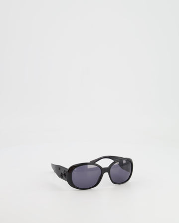 Top Quality Chanel Black Sunglasses with CC and Camelia Details