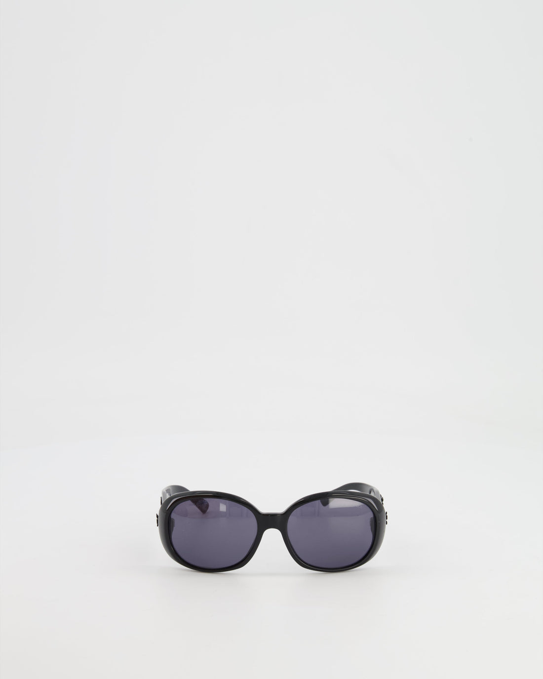 Top Quality Chanel Black Sunglasses with CC and Camelia Details