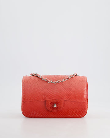 Top Quality Chanel Pink Ombre Mini Rectangular Bag in Python with Silver Pink Hardware