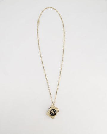 Top Quality Chanel Champagne Gold, Star Lion and CC Logo Book Pendant Necklace