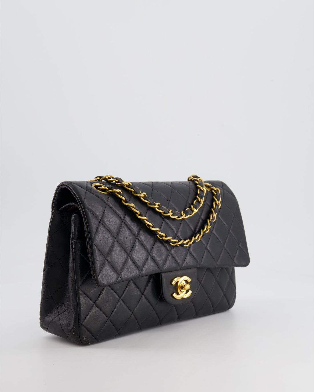 *FIRE PRICE* Top Quality Chanel  Black Medium Classic Double Flap Bag in Lambskin Leather with 24K Gold Hardware