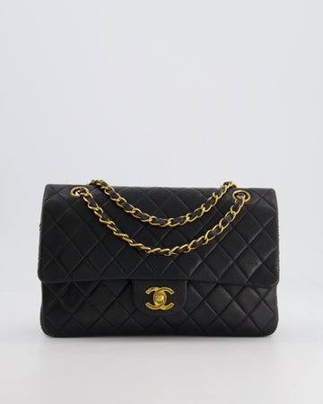 *FIRE PRICE* Top Quality Chanel  Black Medium Classic Double Flap Bag in Lambskin Leather with 24K Gold Hardware