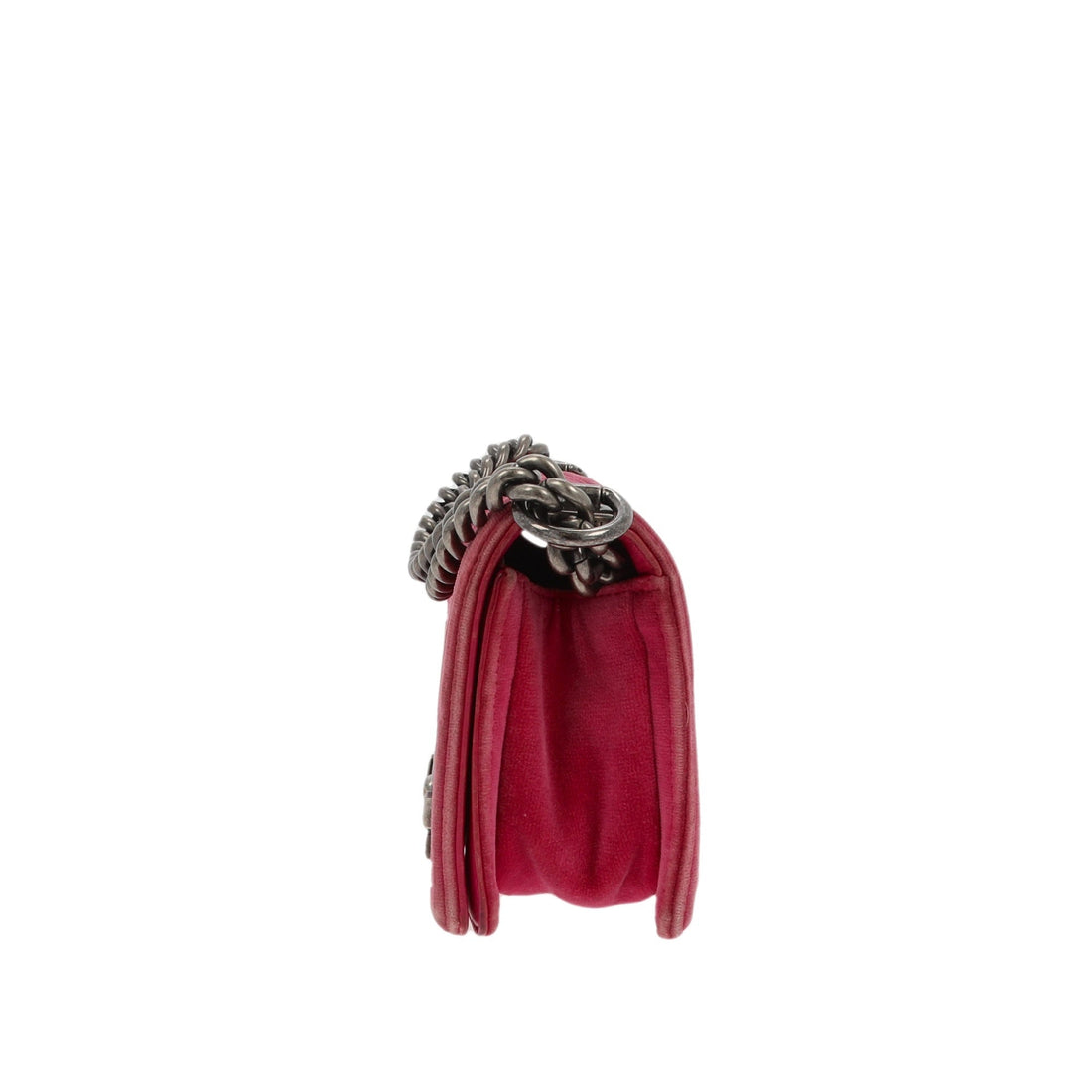 Top Quality Chanel Boy Shoulder Bag in Pink Velvet