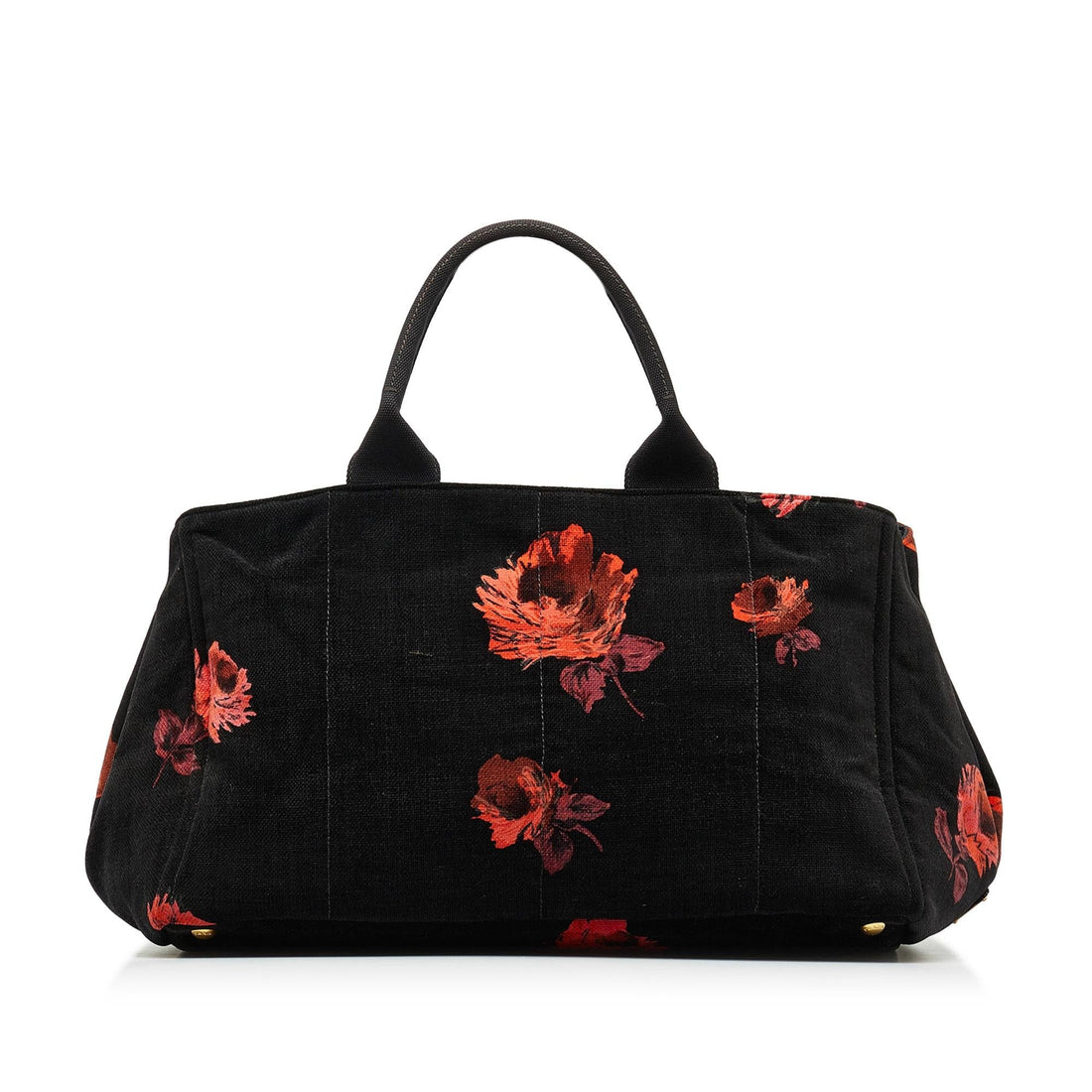 Prada Roses Canapa Tote (SHG-LBcUCc)