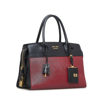 Prada Soft Calf-Trimmed Saffiano Esplanade (SHG-DqWXsj)