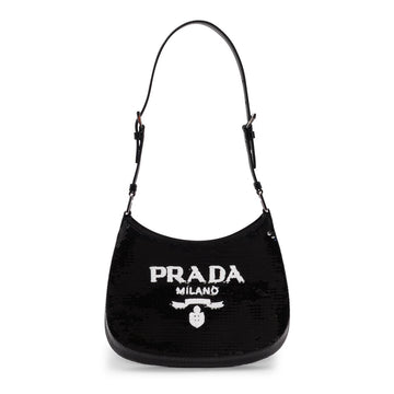 Prada Black Sequin Cleo Mini Bag