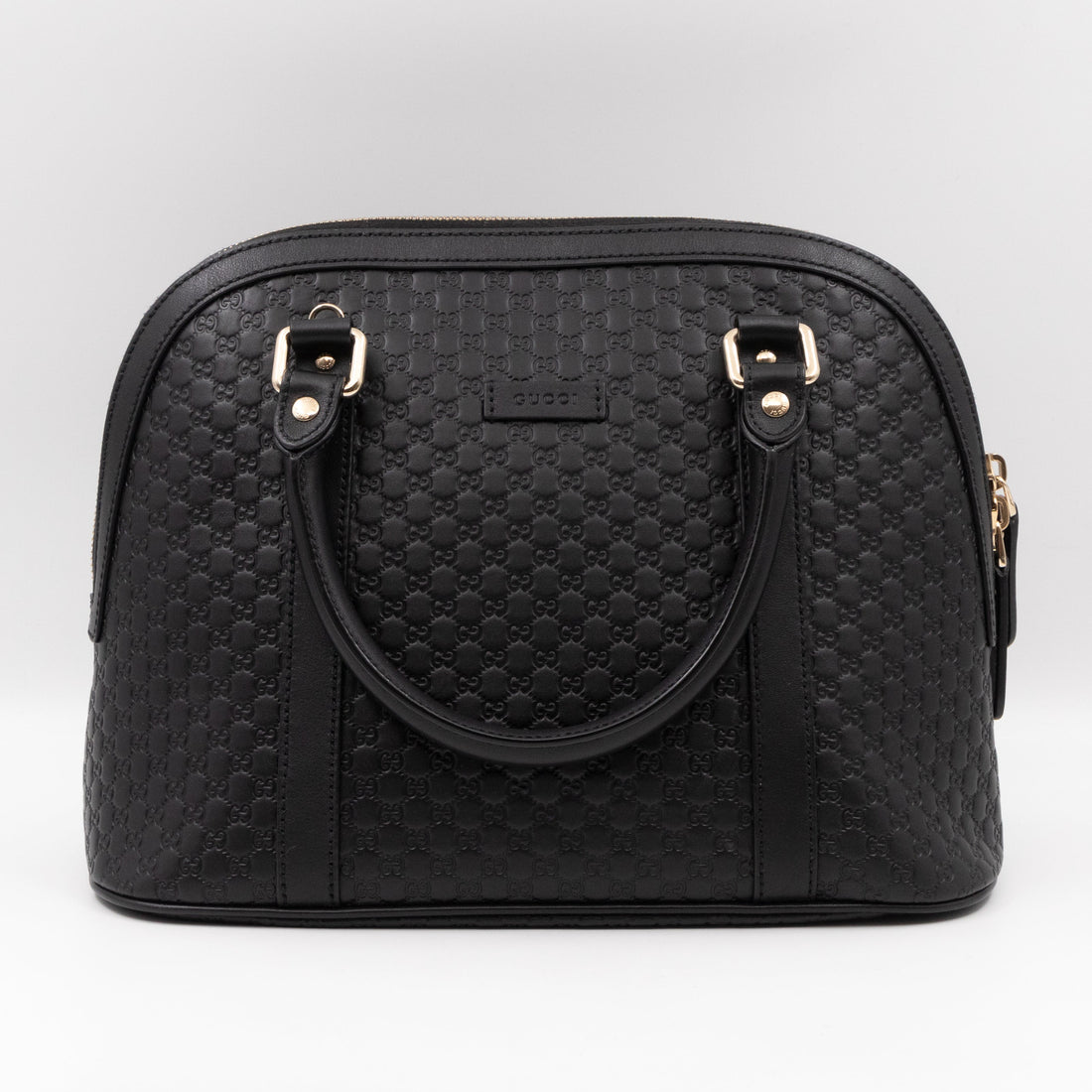 Dome Shoulder Bag Microguccissima Black Leather