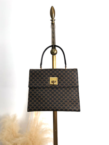 CELINE Macadam Turn Lock Handbag Black New 1:1 75x5vx