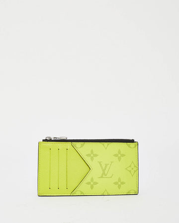 Louis Vuitton Neon Yellow Monogram Canvas & Leather Zippy Coin Card Holder