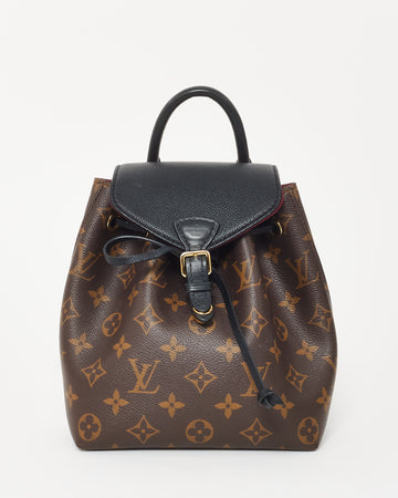 Louis Vuitton Monogram Coated Canvas & Black Leather New 1:1 Replca Montsouris BB Backpack