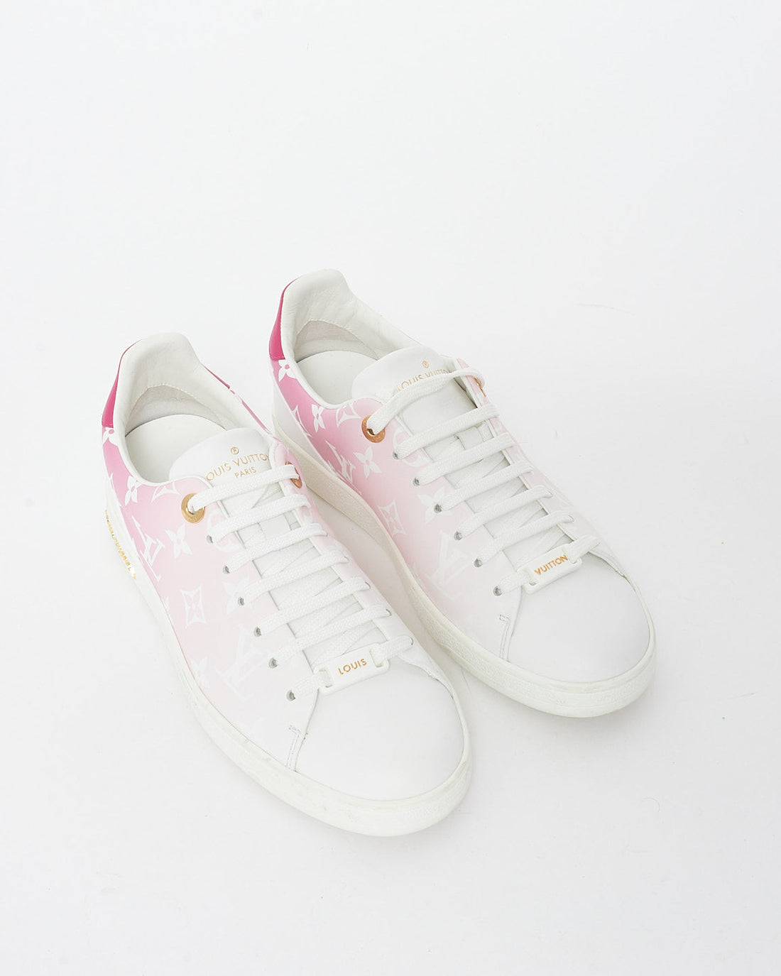 Louis Vuitton Pink Ombré Monogram Logo Sneakers - 37