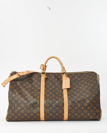 Louis Vuitton Monogram Canvas Keepall Bandoulière 60 Duffle Bag